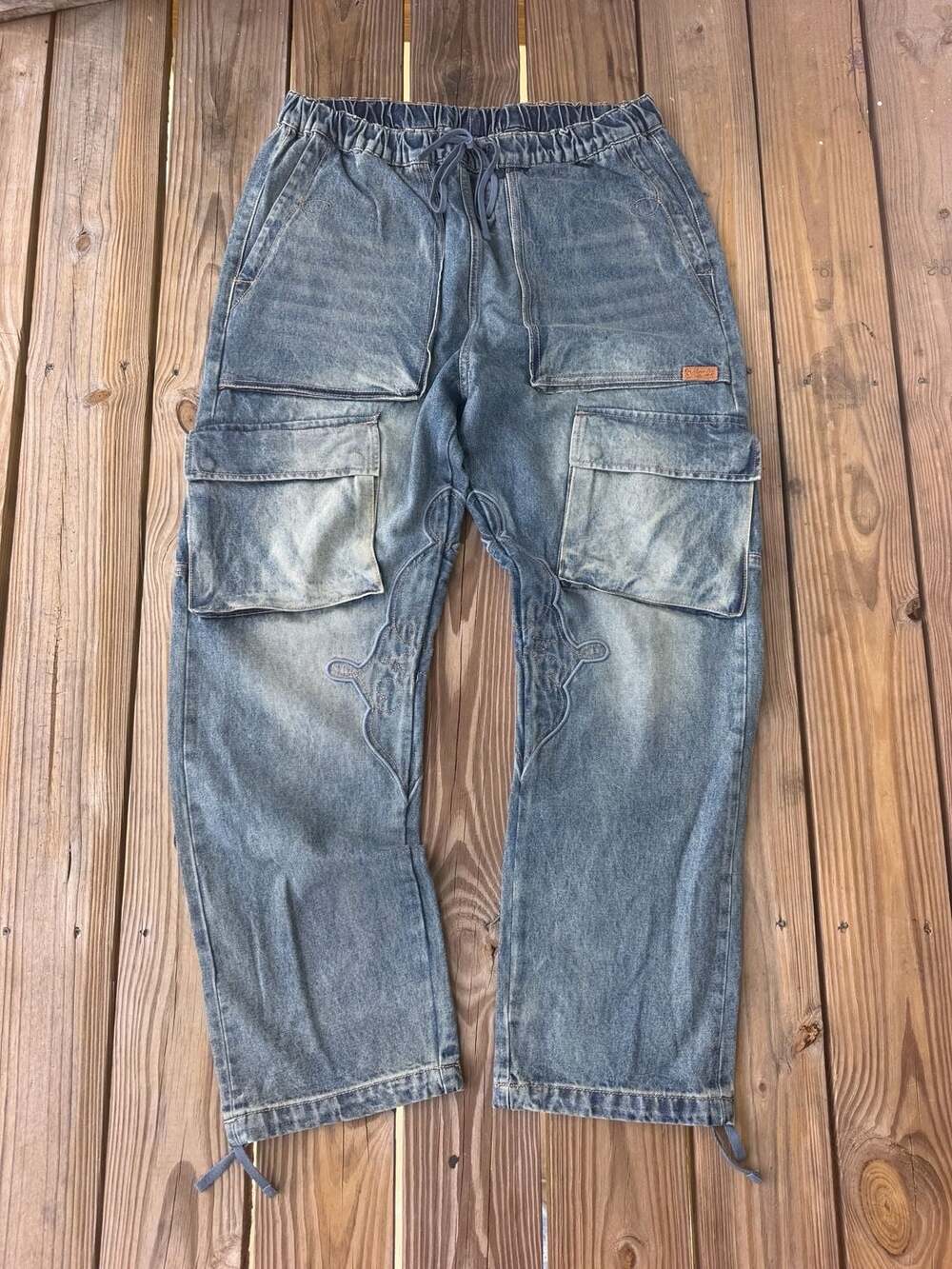 Billionaire Boys Club Bronco Cargo Jeans Size XXL Blue Denim